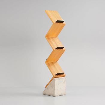 Jonas Bohlin, a bookshelf, "Zink", Källemo, Sweden post 1984.