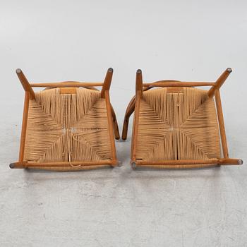 Hans J. Wegner, stolar, 6 st, modell CH-24, "Y-stolen", Carl Hansen & Son, Odense, Danmark.