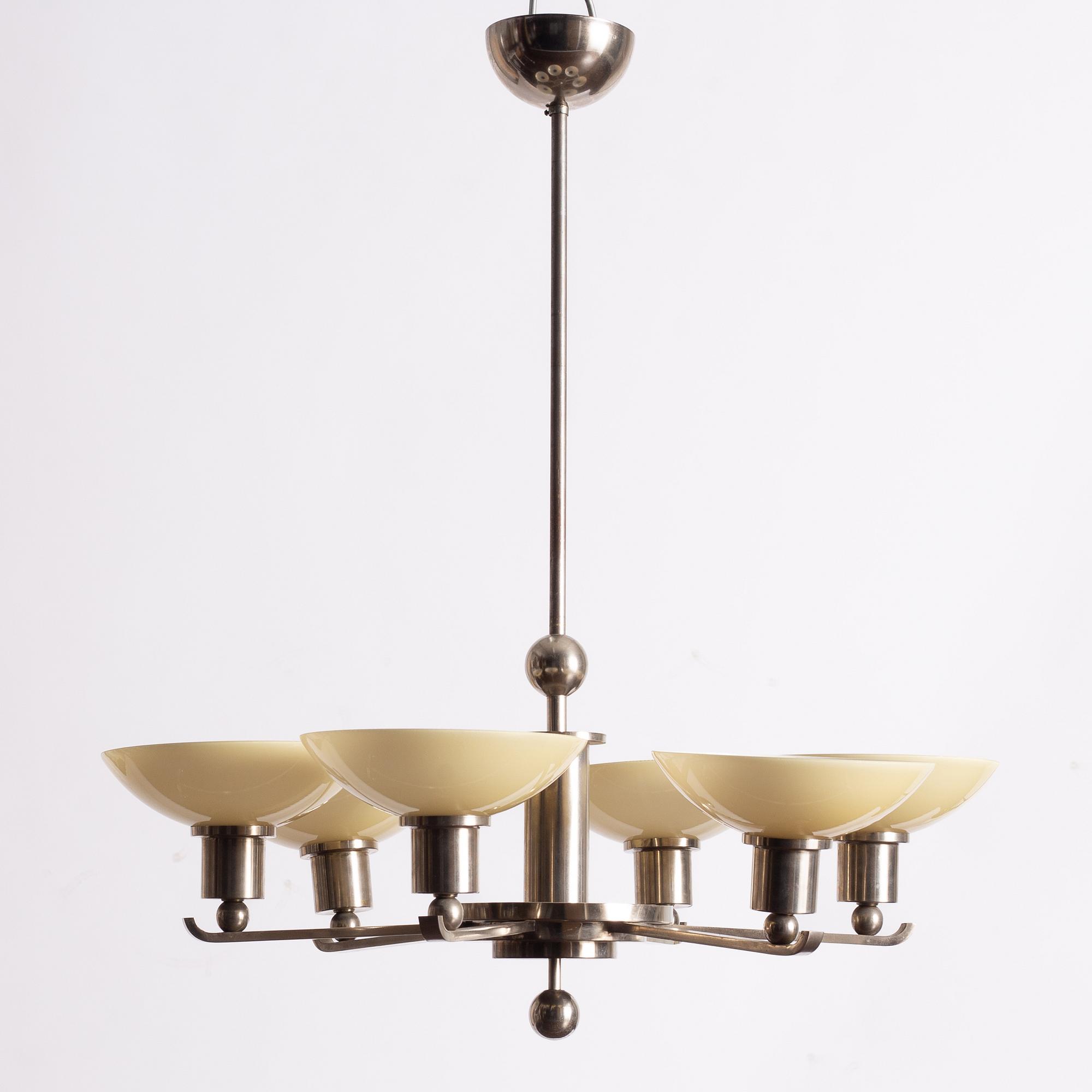 Ceiling lamp, functionalist, 1930s.