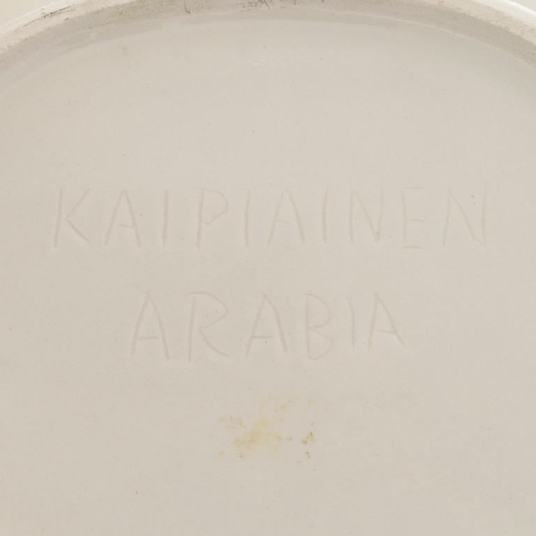 Birger Kaipiainen, dekorationstallrik, stengods signerad Kaipiainen, Arabia.