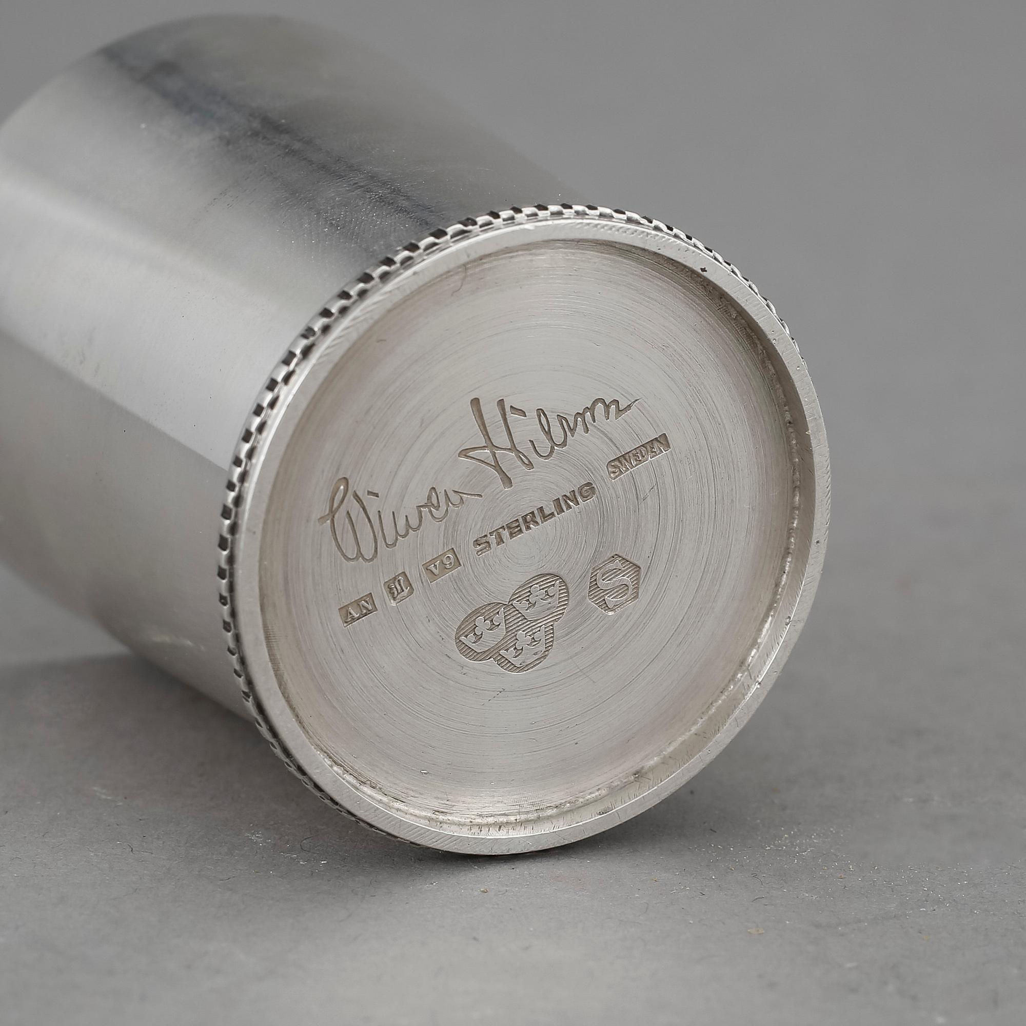 BÄGARE, silver, Wiwen Nilsson, Lund, 1971. Vikt 68 g.