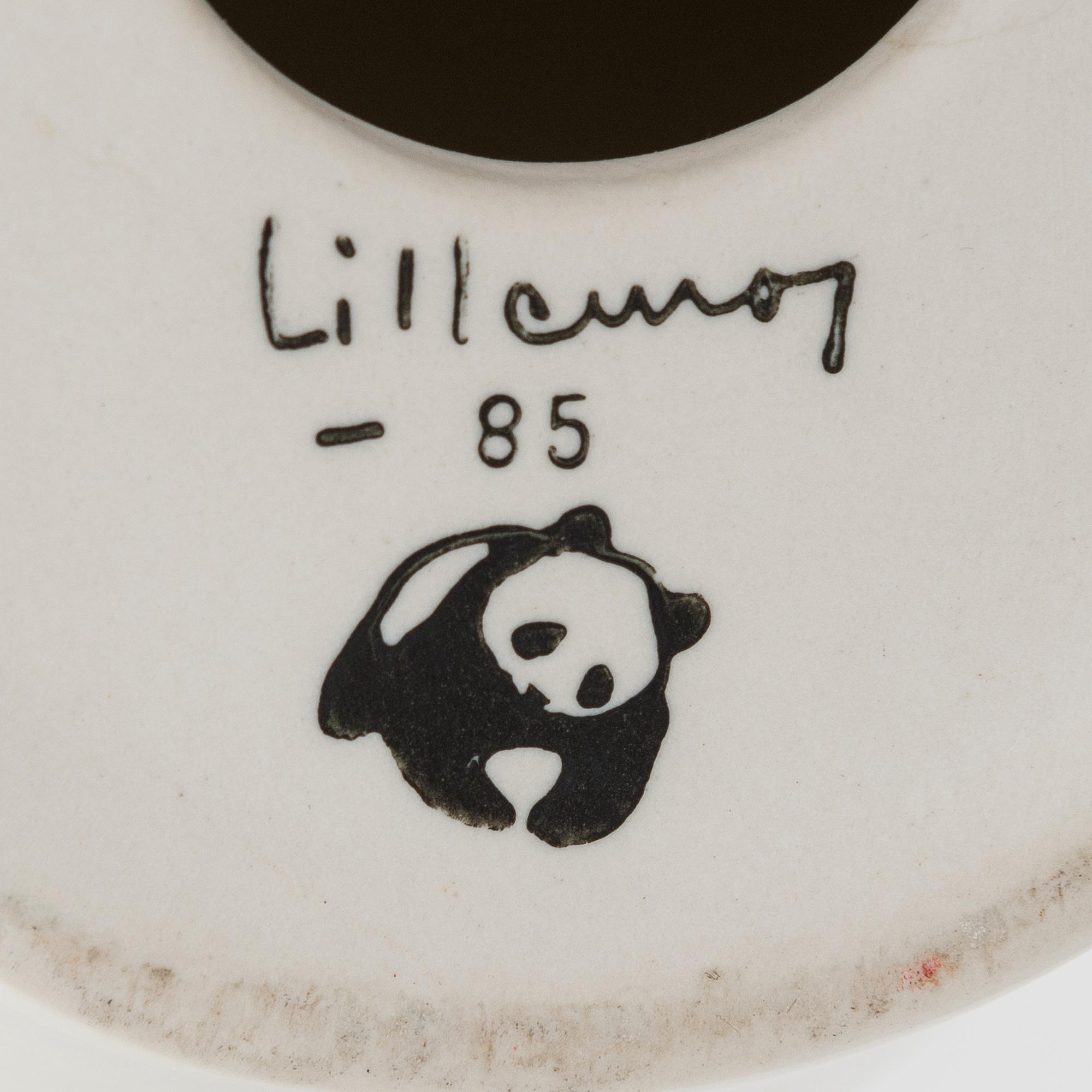 A STONEWARE FIGURINE by LILLEMOR MANNERHEIM, signed Lillemor Arabia -85.