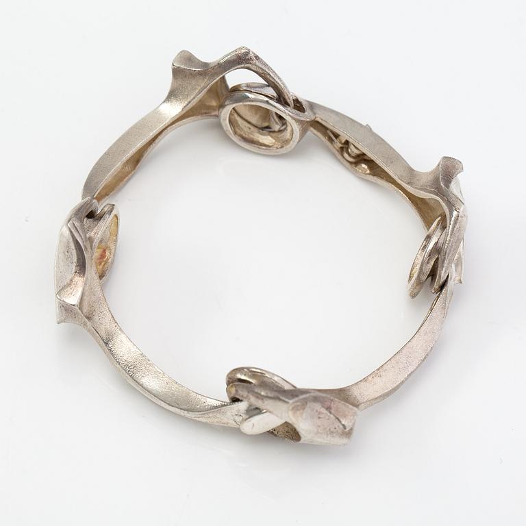 Björn Weckström, A sterling silver bracelet "Kang's chain". Lapponia 1977.