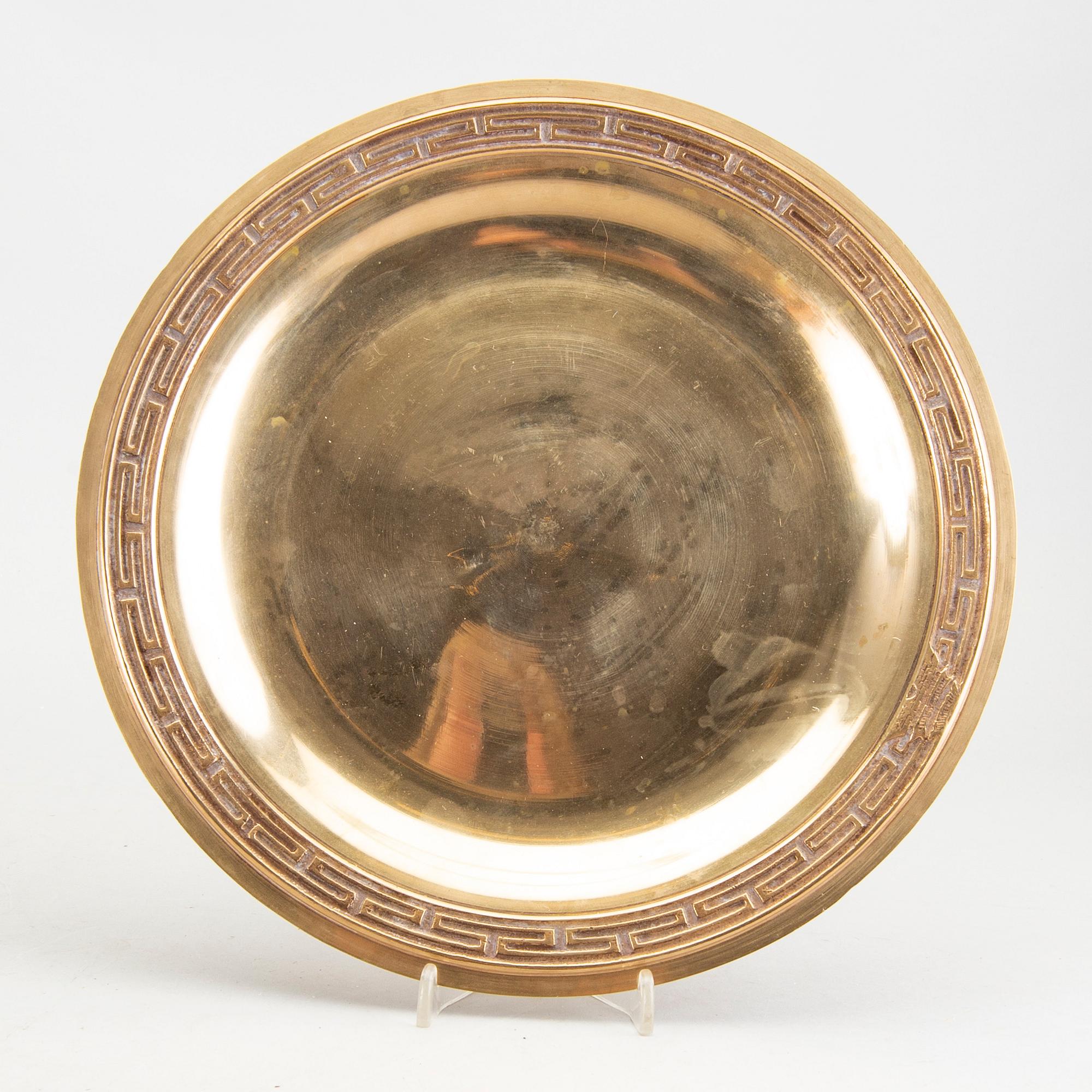 Kuverttallrikar 12 st Korea 1900-tal mässing.