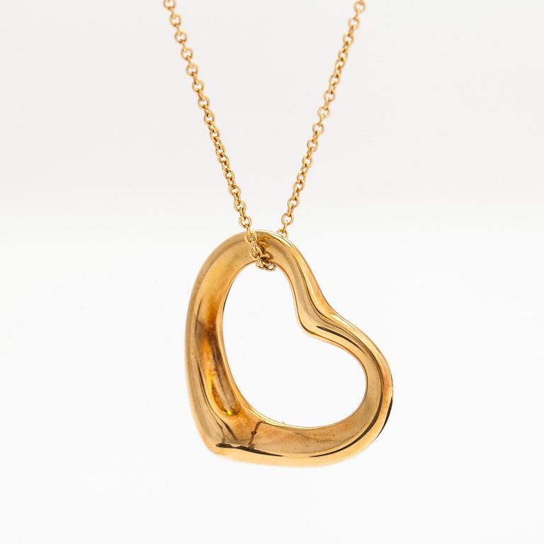 Tiffany & Co, Elsa Peretti, an 18K gold 'Open Heart' necklace.