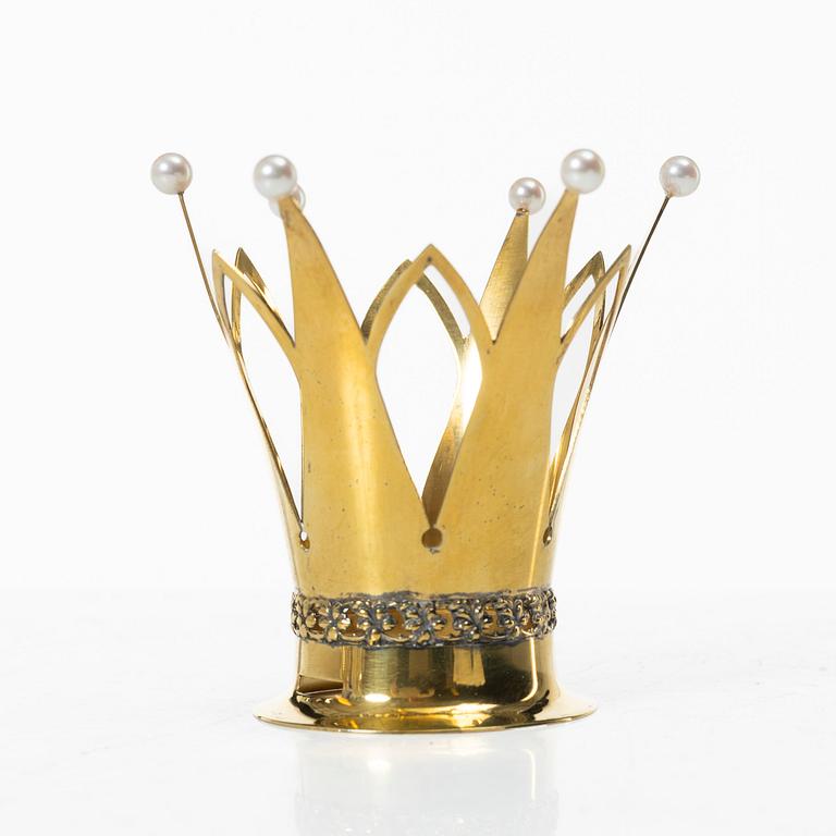 A silver gilt bridal crown, mark of Ceson Guldvaru Ab, Gothenburg 1965.