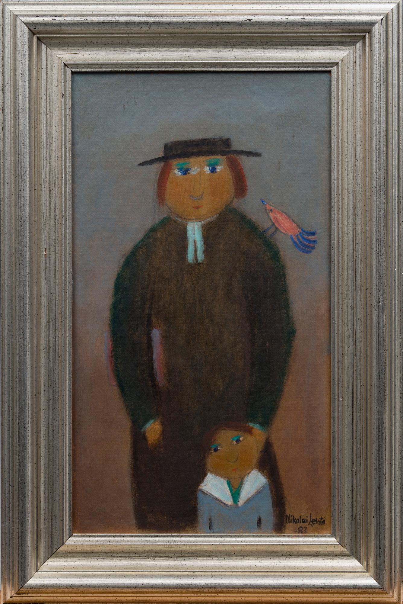 NIKOLAI LEHTO, olja på pannå, signerad och daterad -83.