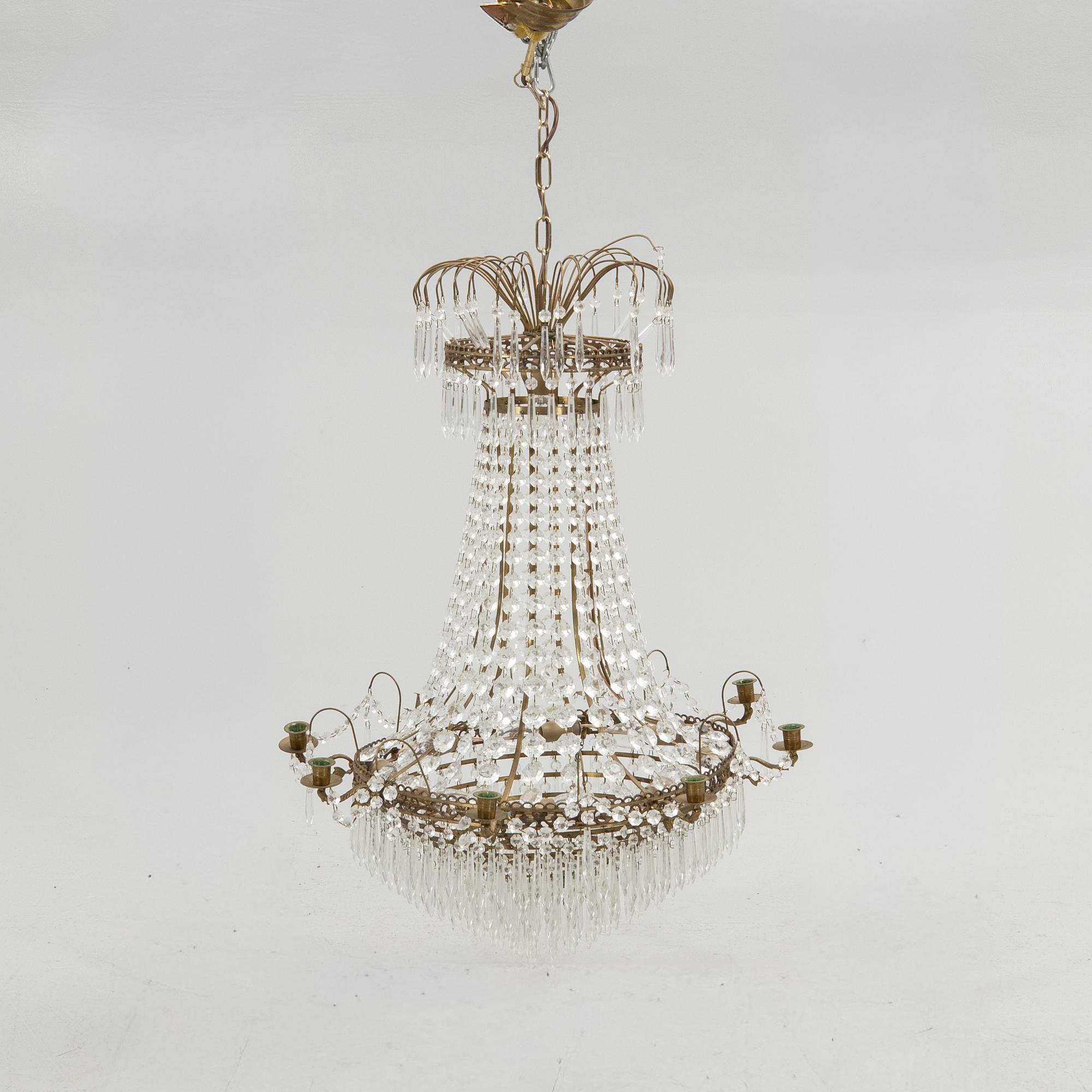 Chandelier, Gustavian style, 20th century.