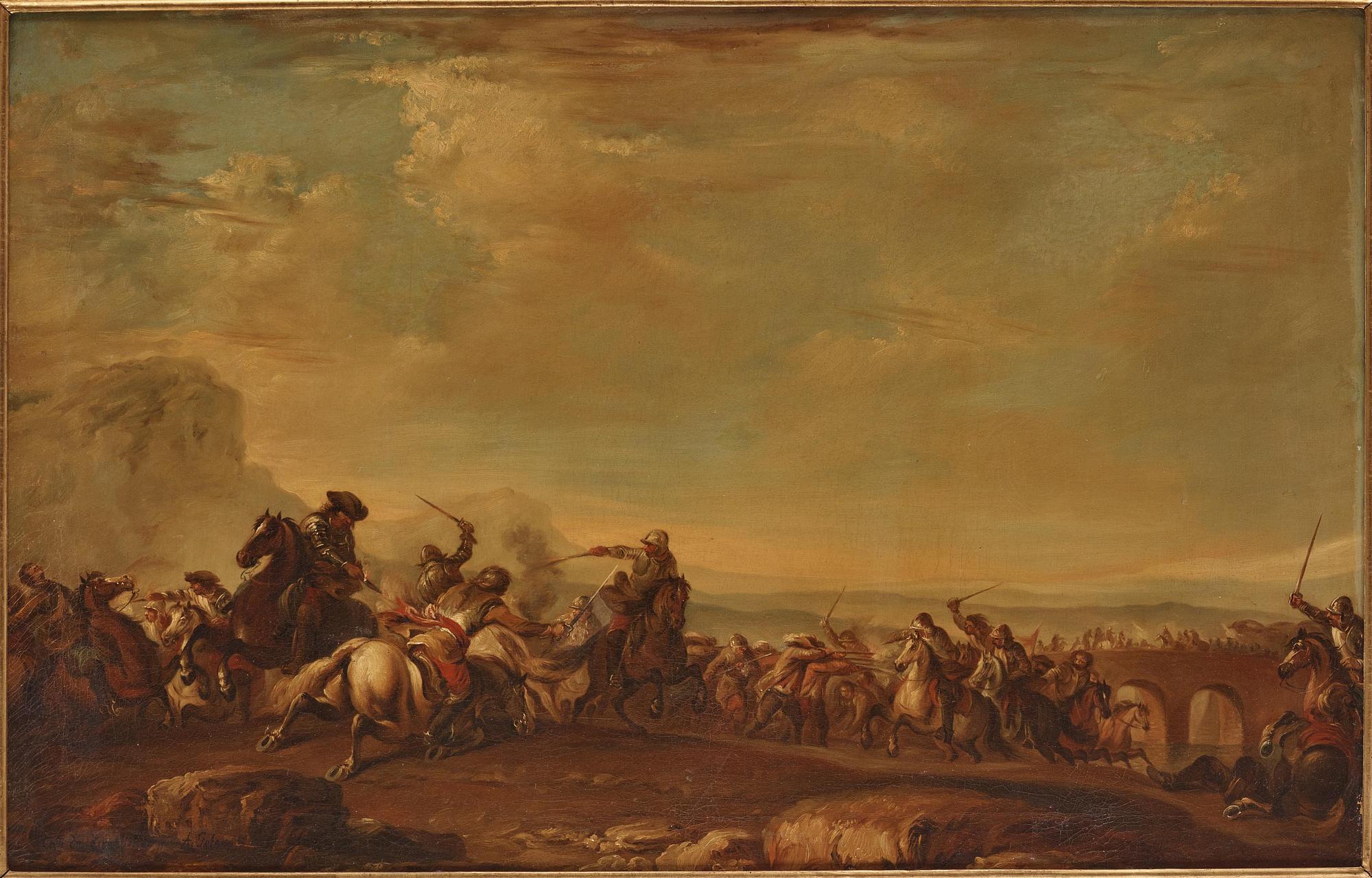 Cavalry battles, a pair.