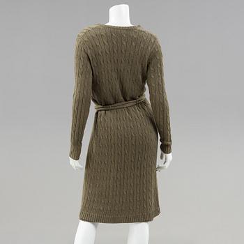 A knitten dress with long cardigan by Ralph Lauren.