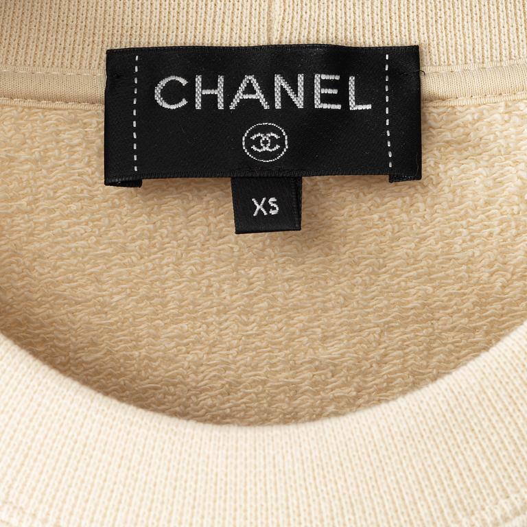 Chanel, collegetröja, Metier d'Art 2020 collection, storlek xs.