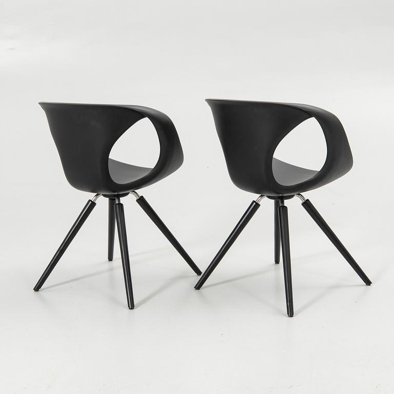 Martin Ballendat, armchairs, a pair, “Flat Armchair 923”, Tonon, Italy.
