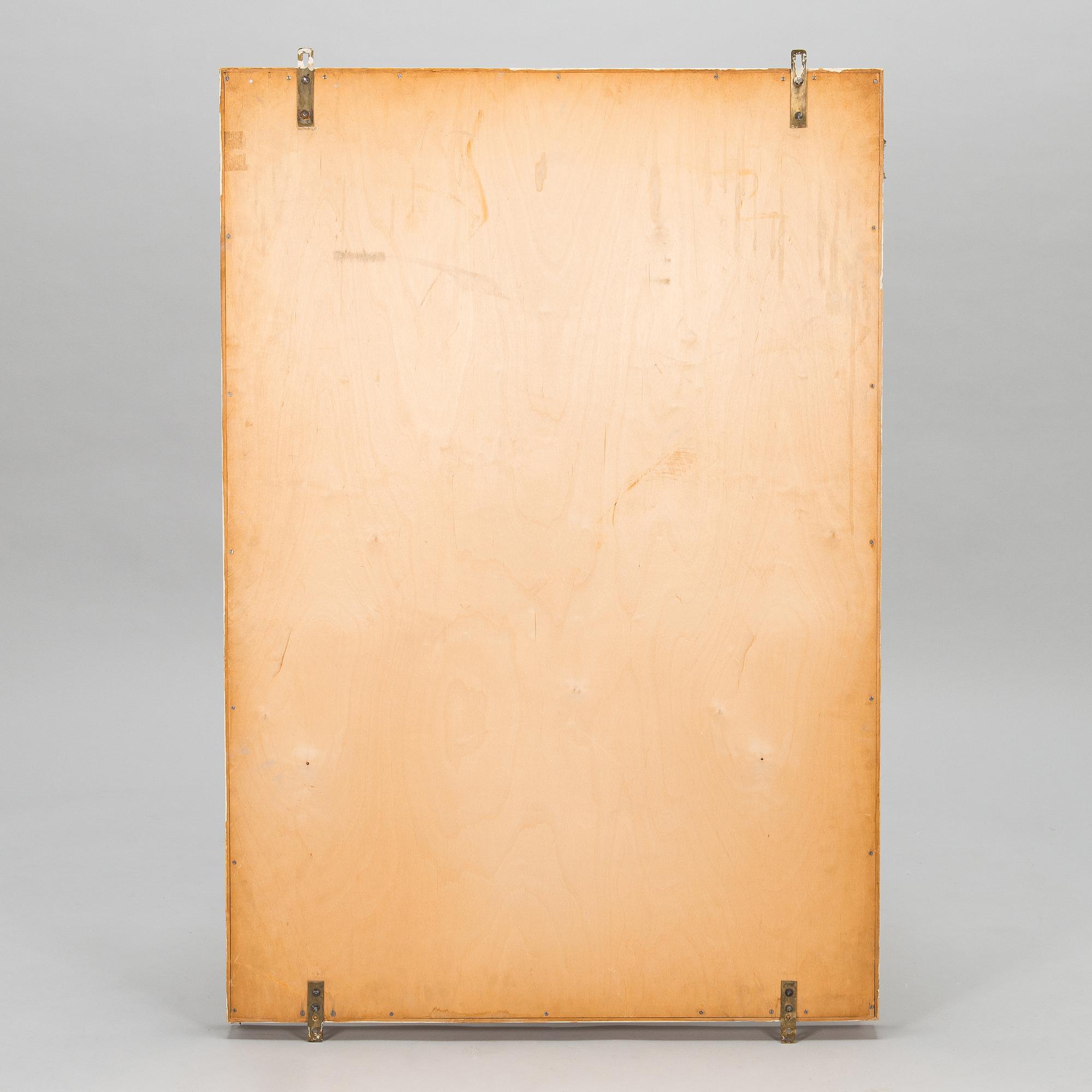 A 1950s three-part dressing mirror.