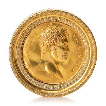 132. A Medallion of emperor Alexander I of Russia, Empire around 1814.