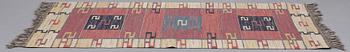 Märta Måås-Fjetterström, A RUNNER, "Röda Esset", flat weave, ca 225,5-228,5 x 112-115 cm, signed AB MMF.