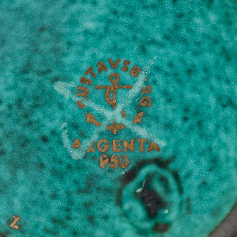 Wilhelm Kåge, samling, 7 delar, "Argenta", Gustavsberg.