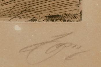 ANDERS ZORN, etsning, sign.