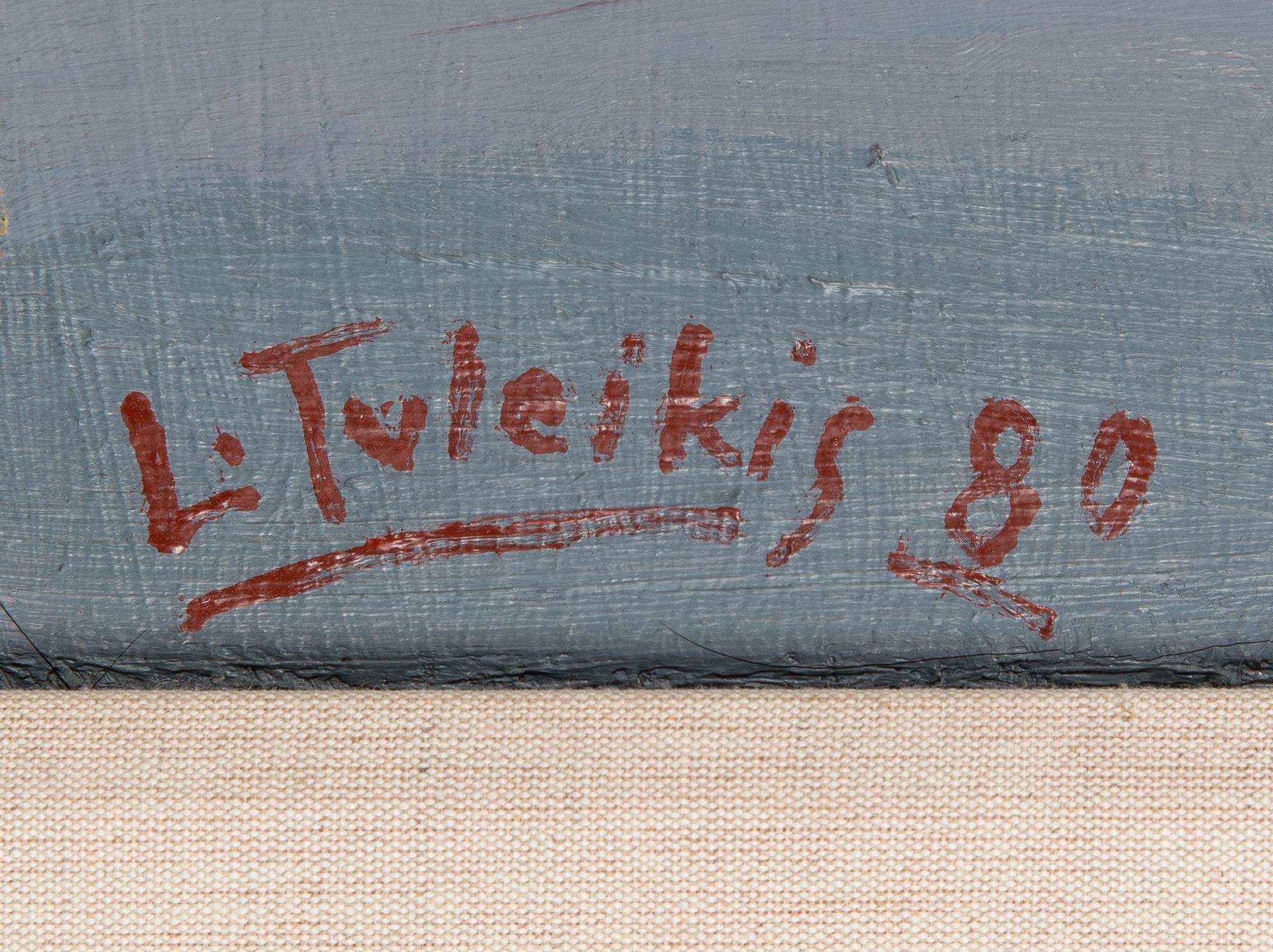 Leonardas Tuleikis, olja på duk, signerad och daterad -80.