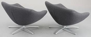 FÅTÖLJER, ett par, "Ginna", Gerard van der Berg, Holland.