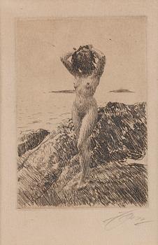 ANDERS ZORN, etsning, sign.