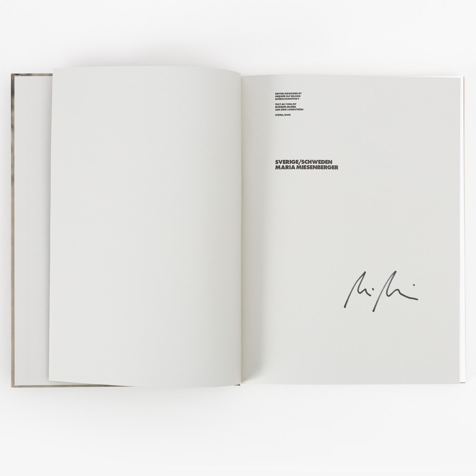 Maria Miesenberger, from the series “Sverige/Schweden”, book included.
