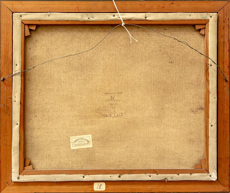 Edvard Wallenqvist, olja på duk signerad.