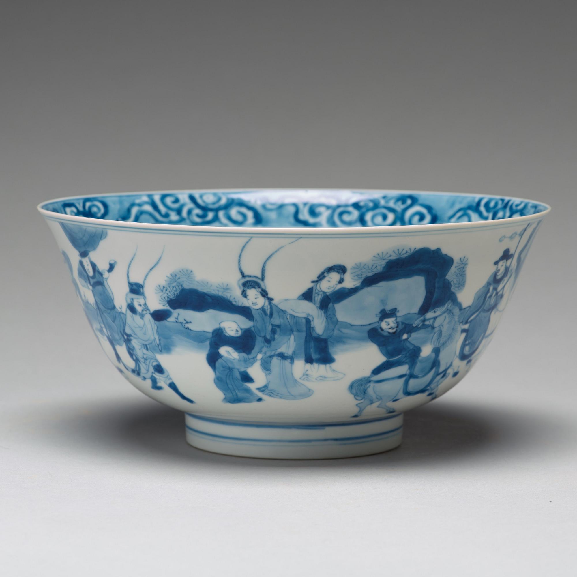 SKÅL, porslin. Qingdynastin, Kangxi (1662-1722).