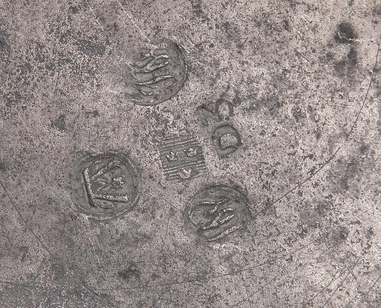 SKÅL, tenn, Hans Wickstén Västerås 1810.