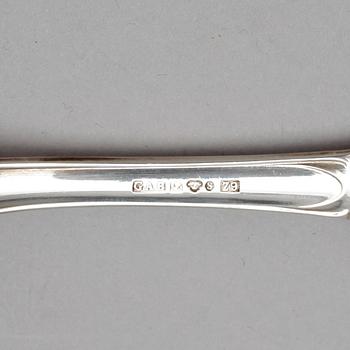 BESTICKSERVIS, 18+4 delar, silver, bl.a. "Olga", GAB, Stockholm 1970. Total vikt ca 1438 gram.