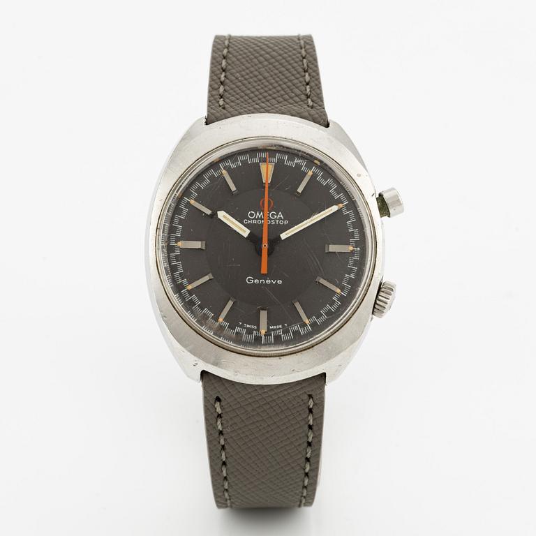 Omega, Chronostop, chronograph, wristwatch, 35 x 39.5 mm.