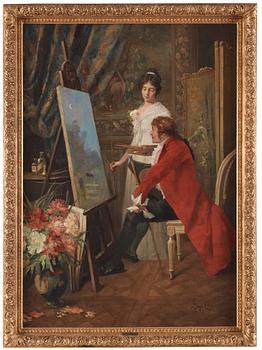 Georges Jules Cain, In front of the easel.