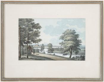 CARL GUSTAF ULFSPARRE AF BROXVIK, Akvareller/Gouacher, 4 st, en signerad CGU och daterad 1847.