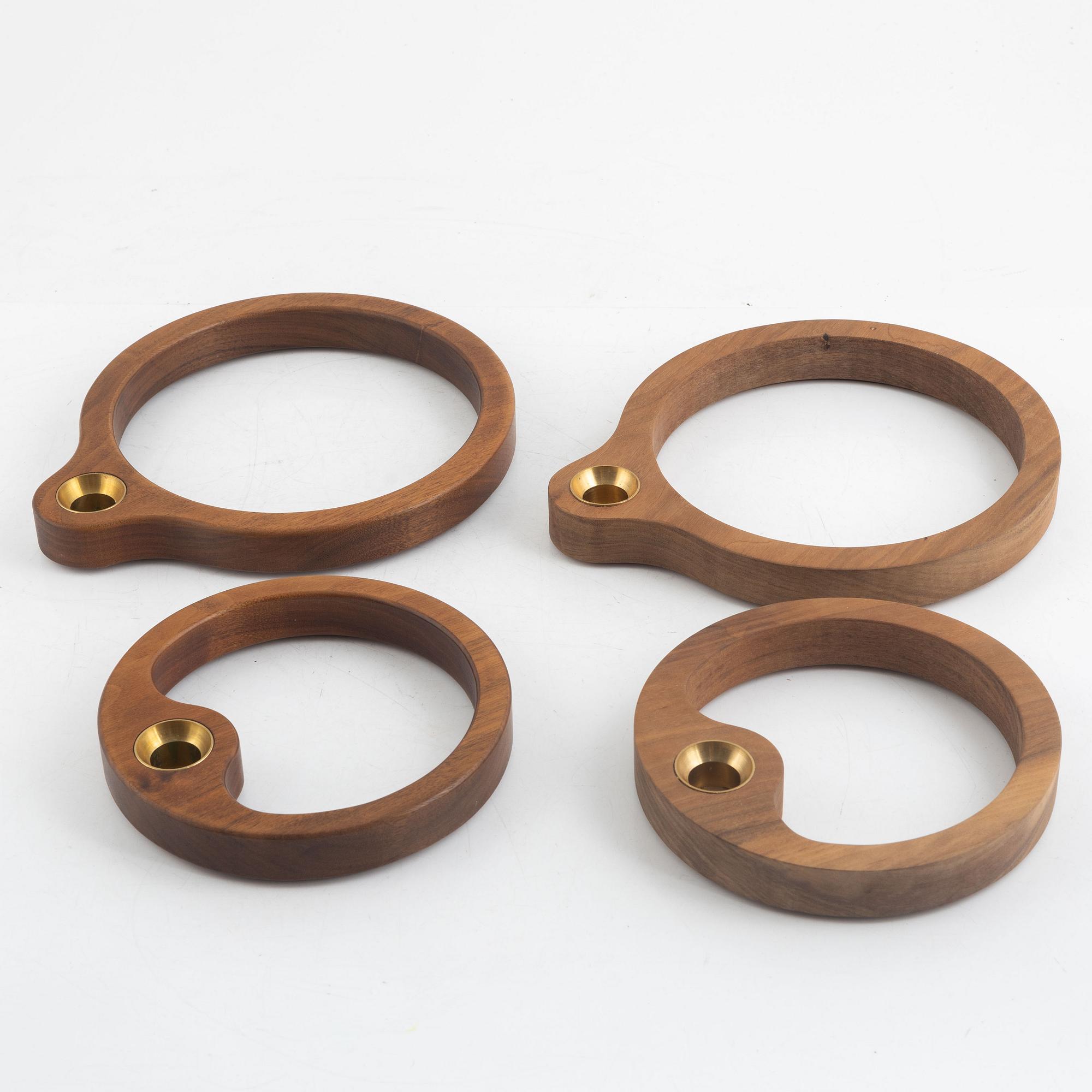 Claesson Koivisto Rune, two pairs of candlesticks, 'Bearing', Phase Design, 2010, of which one is a prototype.