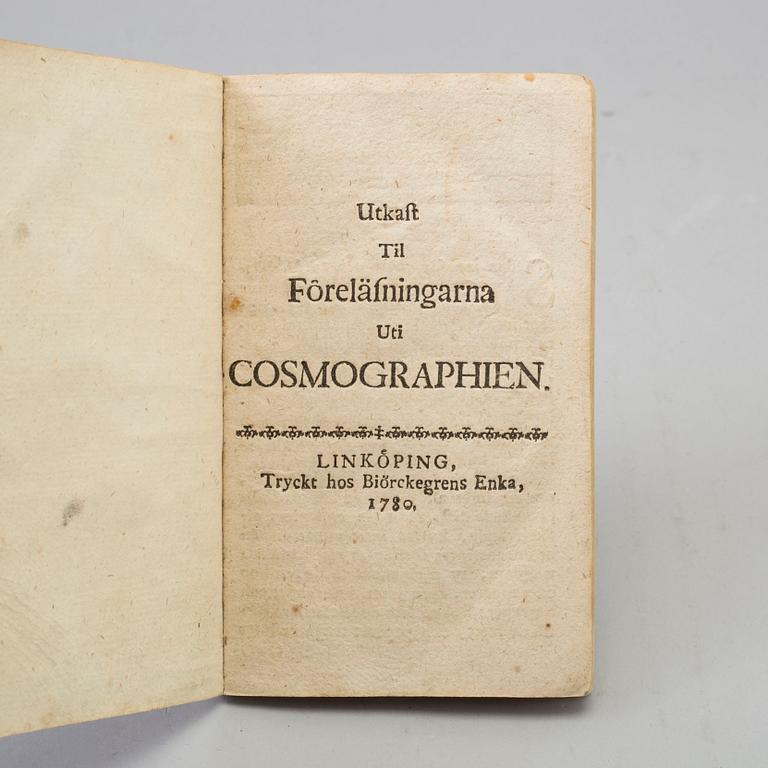 BOK, - Cosmographien, 1780. Johan Johansson Törner.