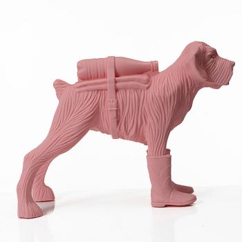 William Sweetlove, "Cloned Schnauzer with water bottle". (Pink).