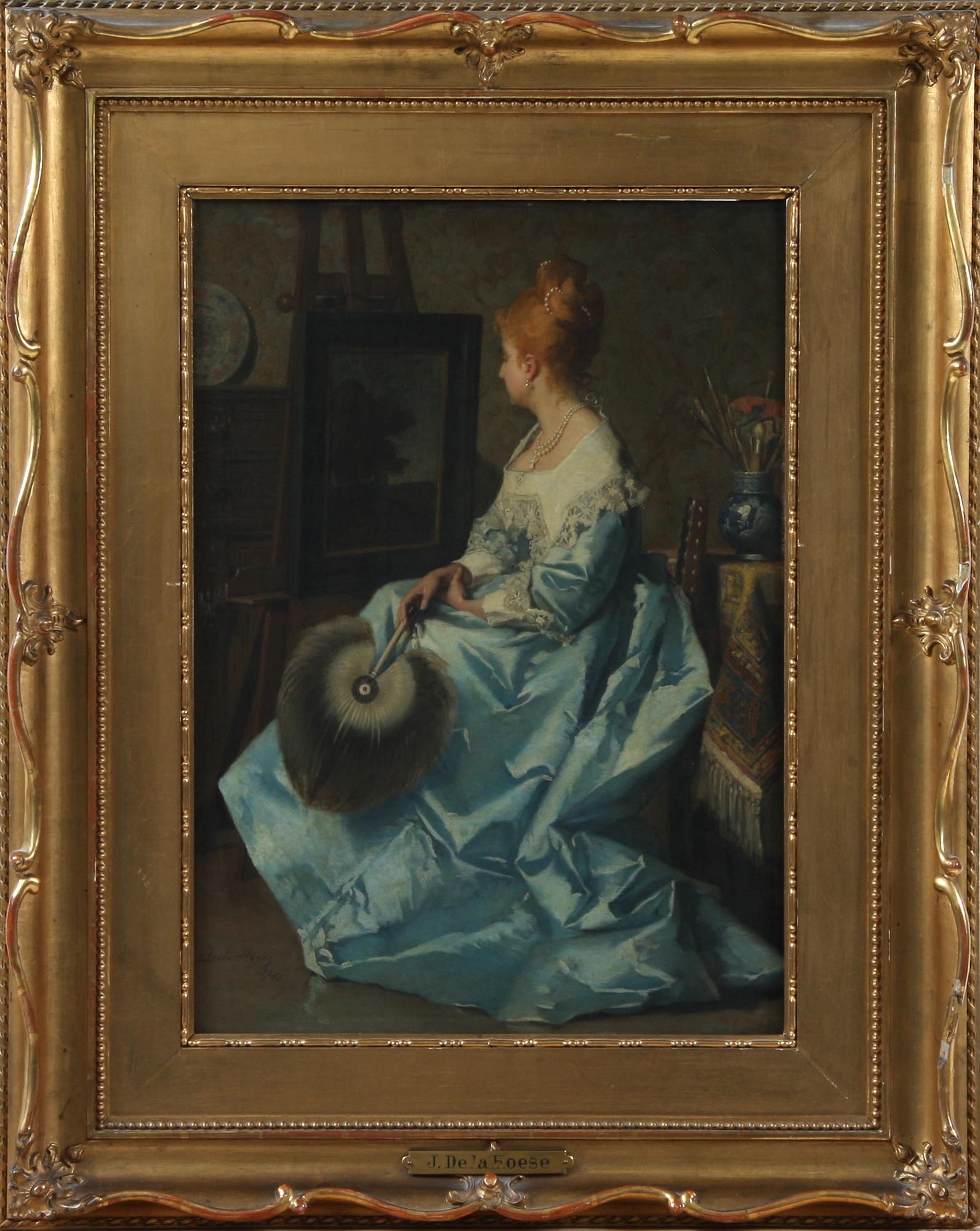 BELA HOESE, olja på pannå, sign. o dat. 1876.