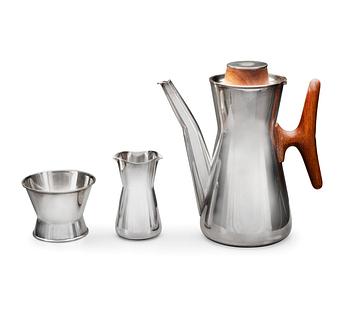 44. Tapio Wirkkala, COFFEE POT, SUGAR BOWL AND CREAMER.