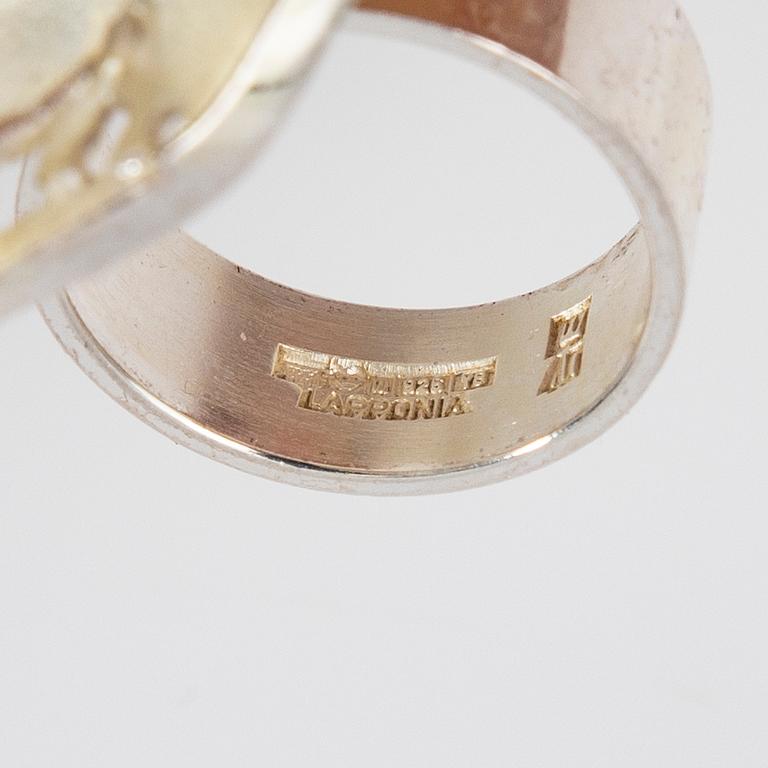 Björn Weckström, ring, "Jaaras dream", silver, Lapponia, 1970s.