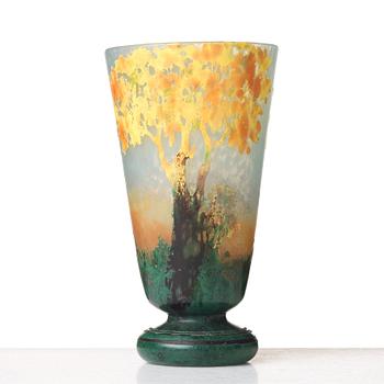 Daum, an Art Nouveau cameo glass vase, Nancy France.