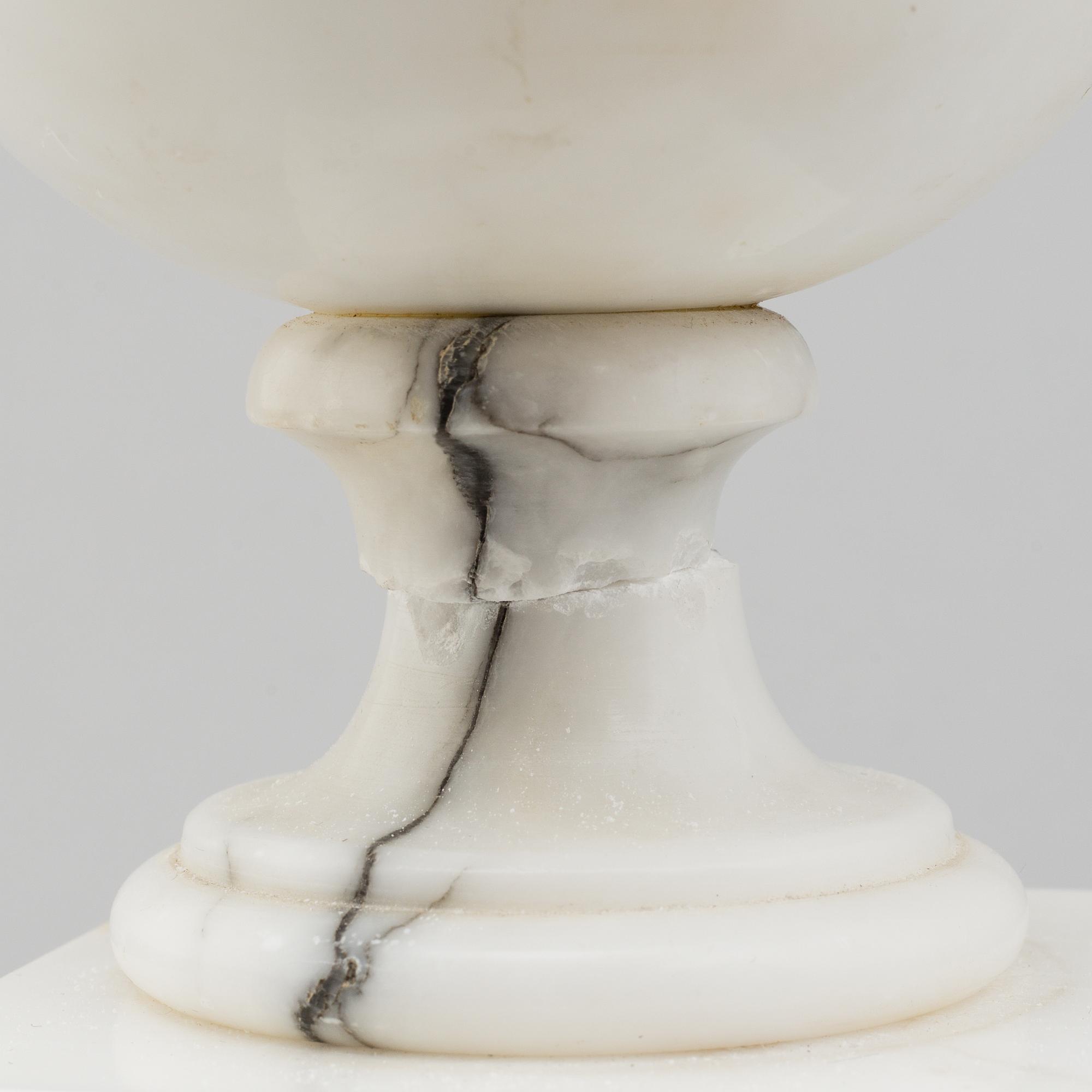 A second half of the 20th century marble table light.