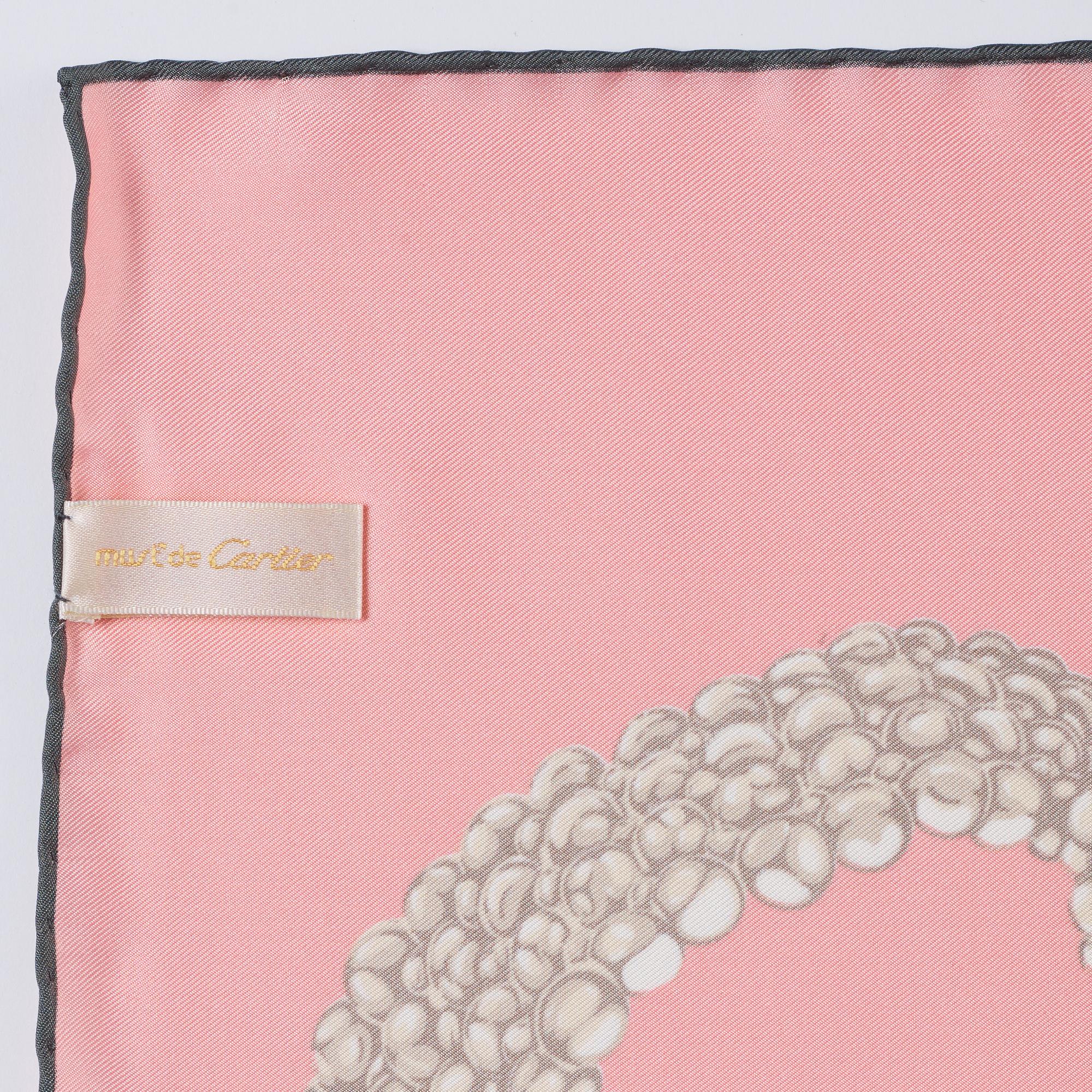 Cartier, a 'Le temps Précieux' twill silk scarf.