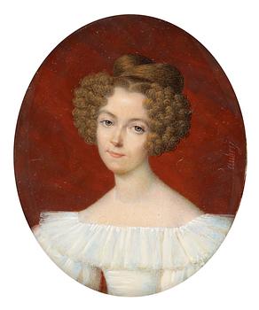 362. Louis Francois Aubry, Portrait of unknown lady.