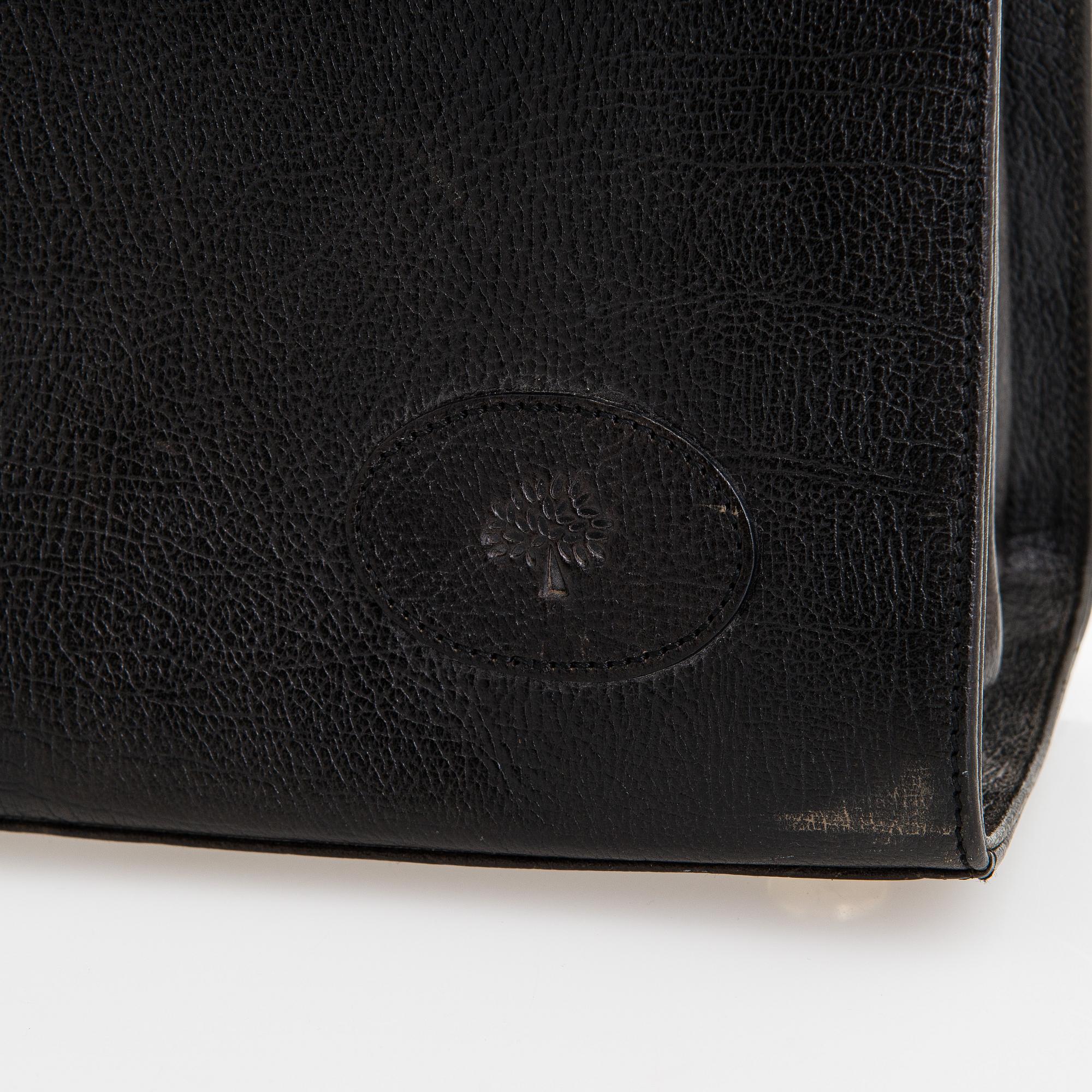 Mulberry, a leather briefcase.