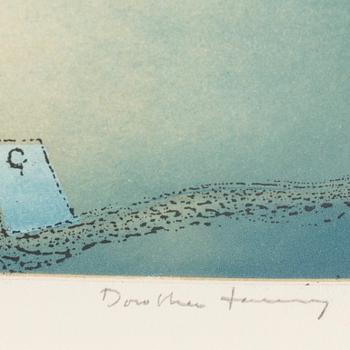 DOROTHEA TANNING, färgetsning och akvatint, signerad och numrerad 60/100.