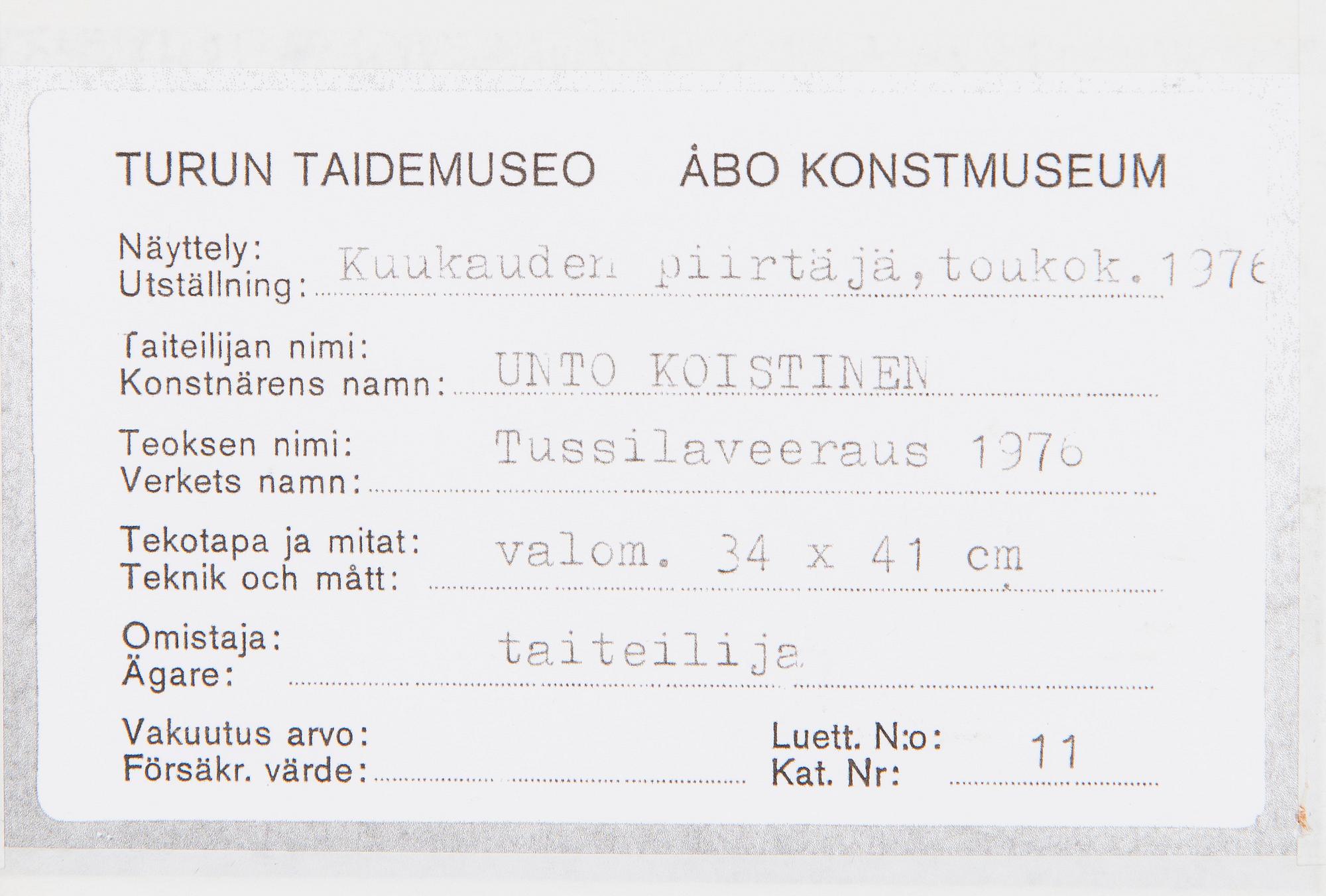 Unto Koistinen, Kolme hahmoa.