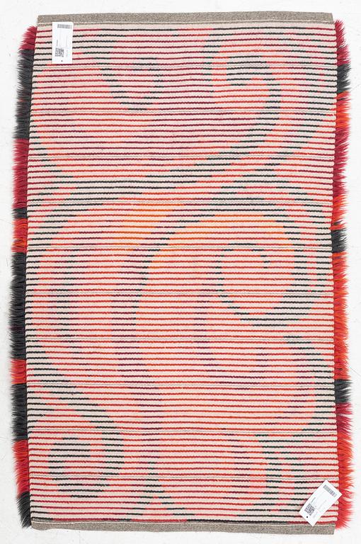 A carpet knotted pile, c 128 x 75 cm, Sweden 1960s.