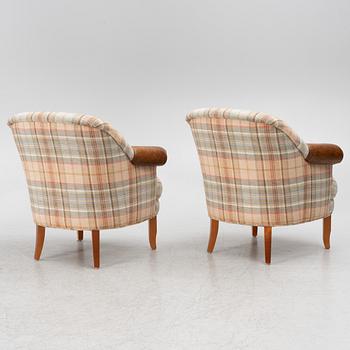 A pair of easy chairs,, Jio furniture, Jönköping, second half of the 20th century.