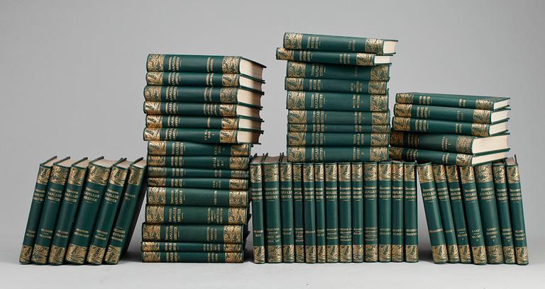 AUGUST STRINDBERGS SAMLADE VERK, 55 vol, Albert Bonniers förlag, Stockholm 1912-1919.