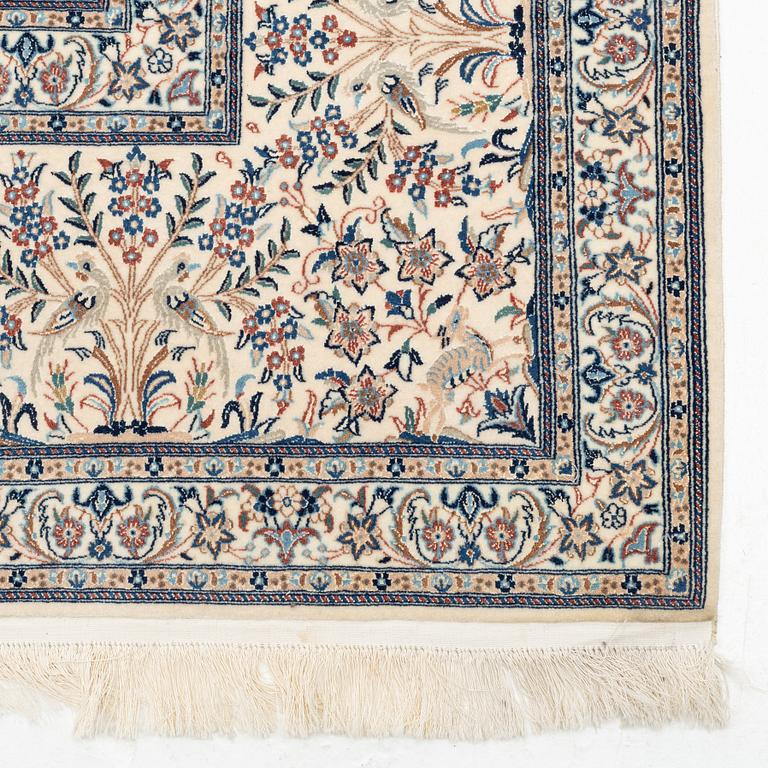 Rug, old Nain part silk, central Iran, 425 x 310 cm.
