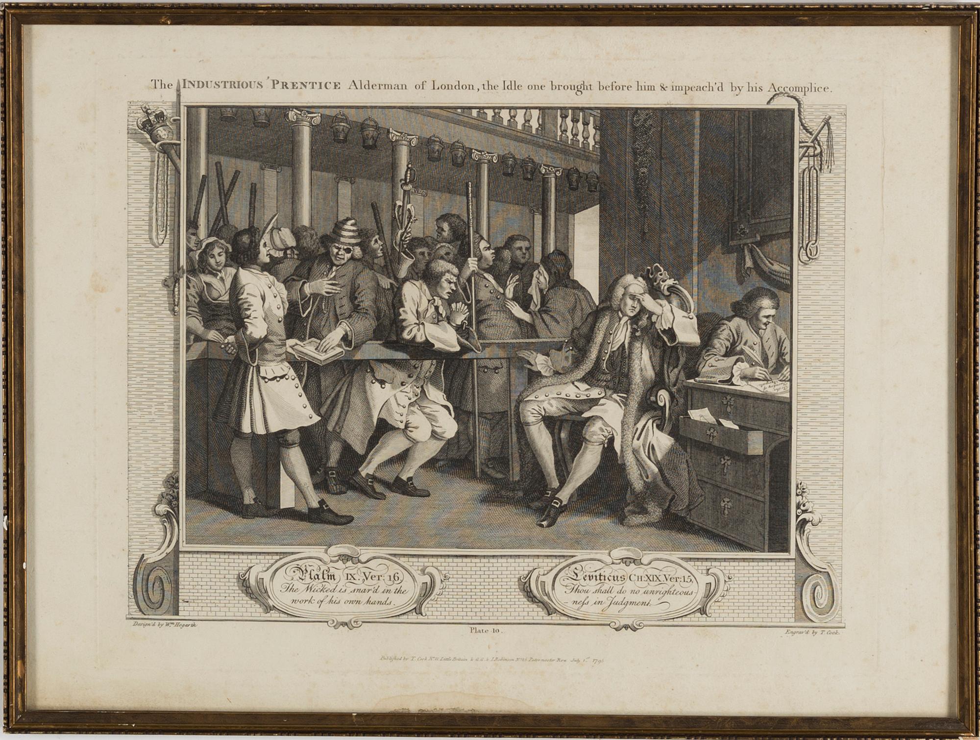 WILLIAM HOGARTH, after, engravings, 2, around 1800.
